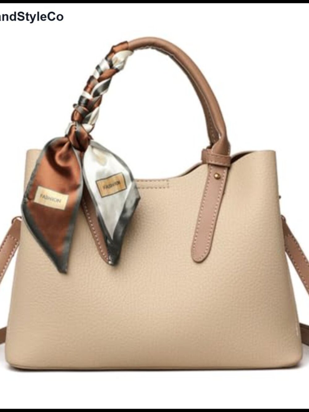 Vegan Leather Satchel Top-Handle Crossbody Bag with Removable Strap